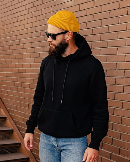 ROYBENS Wool Fisherman Beanie for Men Women, Knit Cuffed Fleece Lined Beanies Winter Warm Hat Skull Cap Unisex