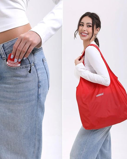 Compact Reusable Grocery Tote Bag – Lightweight, Foldable & Packable Shopping Bag for Travel