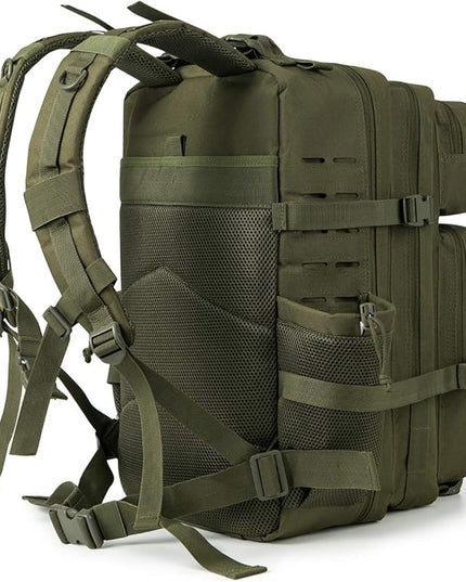 QT&QY 25L/45L Military Tactical Backpack For Men Molle Daypack 3 Day Bug Out Bag Hiking Rucksack With Bottle Holder