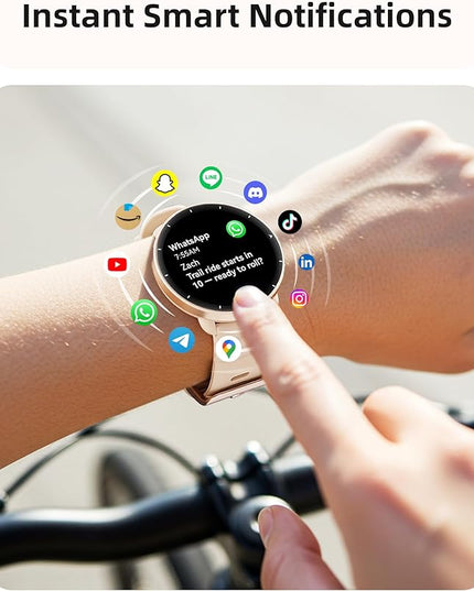 Parsonver Smart Watch for Swimming, 5ATM Waterproof Watch for Pool & Open Water, AI Swim Analysis, Built-in GPS & Compass, AMOLED Fitness Tracker 100+ Sport Mode, Heart Rate Sleep Monitor, French Grey