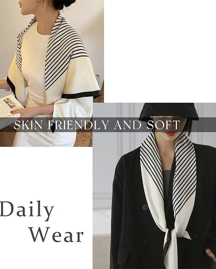 Dailyacc Hair Bandanas Scarf For Women Lightweight Fashion Neck Silk Satin Head Scarves For Sleeping Handbags Scarf