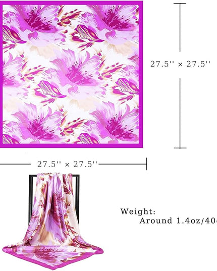 Satin Bandana Headscarf for Women Silky Hair Scarves for Fashion Lightweight