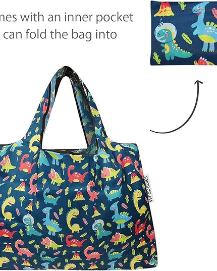 allydrew Large Foldable Tote Nylon Reusable Grocery Bags