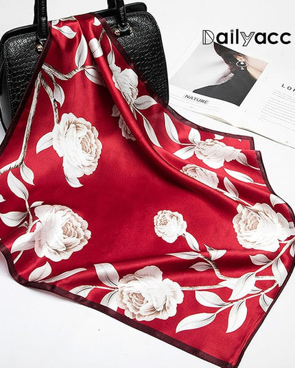 Dailyacc Hair Bandanas Scarf For Women Lightweight Fashion Neck Silk Satin Head Scarves For Sleeping Handbags Scarf