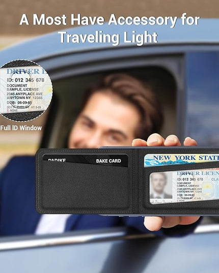 Padike for Magsafe Wallet, Magnetic Phone Wallet with Elastic Band for Extra Card Storage, Magnetic Card Holder with Adjustable Kickstand (Black)