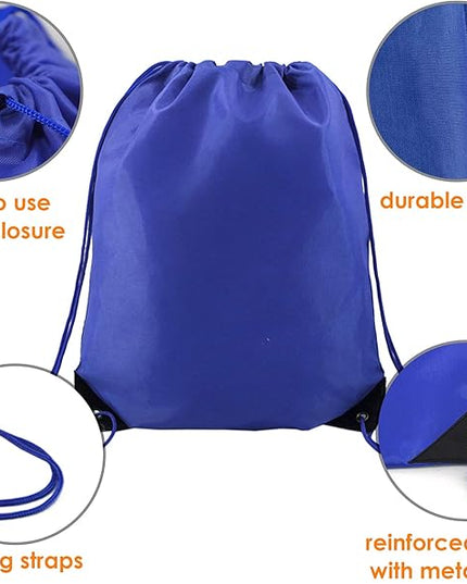 BeeGreen Drawstring Backpack Bags 20,30,50 Packs Reflective String Bags for Gym Sport Trip Cinch Sack DIY for Women Men