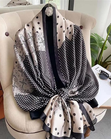 Fashion Scarves Scarf 100% Silk Feeling Scarf Silk Like Scarves Long Lightweight Sunscreen Shawls for Women