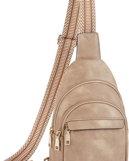 BOSTANTEN Small Sling Bag for Women Leather Crossbody Bags Fanny Pack Chest Bag for Travel