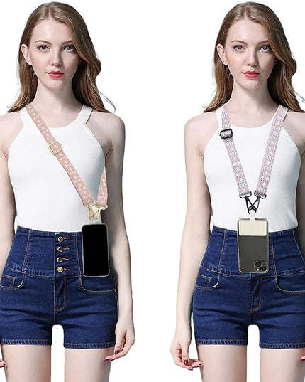 LEMEDE Adjustable Phone Lanyard - Phone Wristlet & Crossbody Phone Strap, Versatile for ID, Camera，Key straps(1" Width)