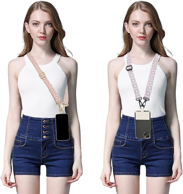 LEMEDE Adjustable Phone Lanyard - Phone Wristlet & Crossbody Phone Strap, Versatile for ID, Camera，Key straps(1" Width)