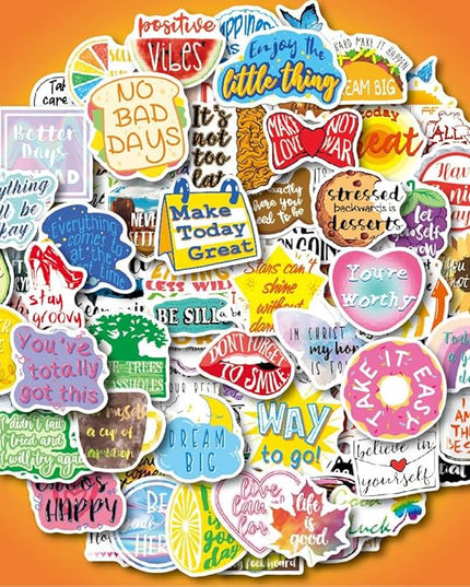 200 PCS Motivational Stickers, Affirmation Positive Quote Stickers, Waterproof Vinyl for Laptop Journal Scrapbook, Teens Adults Kids