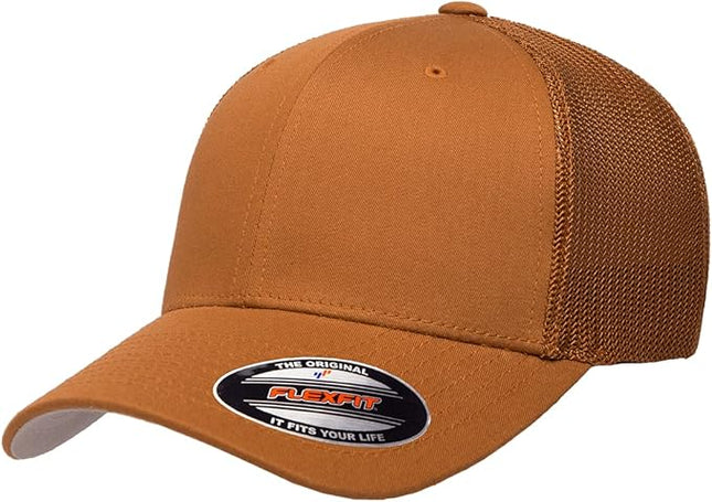 Flexfit 6511 Fitted Mid-Profile Stretchable Mesh Panels Trucker Cap | Bulk Pack Available