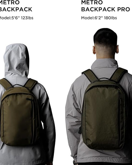 ALPAKA Metro Backpack Pro for Men - Fits 15.6" Laptop Business Travel Backpack with YKK Zippers, MOD Key Leash & Luggage Pass-through, Weatherproof X-pac Material Work Bag(Olive Green)