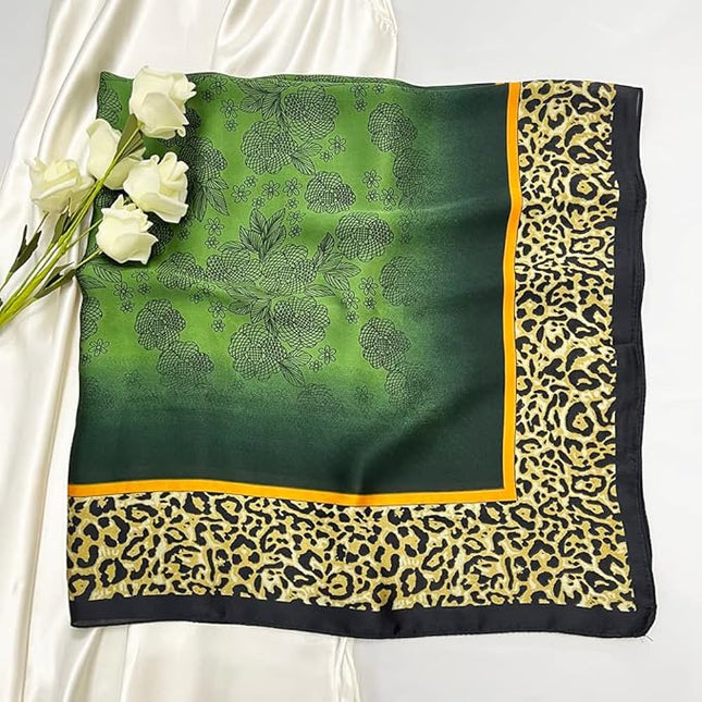 Julunar Silk Like Head Scarf for Women - Satin Large Hair Scarves - 35" Square Silk Hair Wrap for Sleeping with Gift Packed