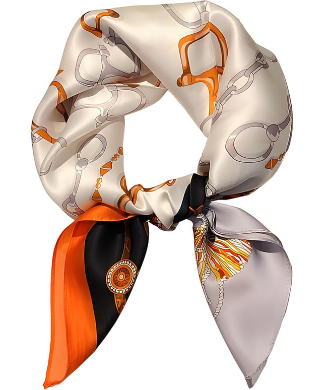 100% Mulberry Silk Scarf for Women Hair Lightweight Square Neckerchief Wrap For Head Scarves 21"