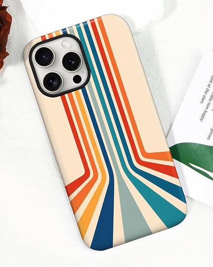 Magnetic for iPhone 13 Pro Max Case Cute Frog Stripes Phone Case, Summer Shockproof Slim TPU and Hard PC Protective Phone Cover Compatible with MagSafe Designed for Women Girls
