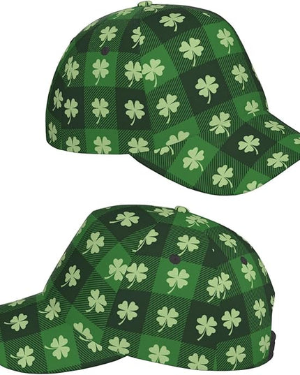 St. Patrick's Day Baseball Cap, Irish Green Clover Trucker Hat for Men Women, Fashion Adjustable Sun Visor Dad Hat
