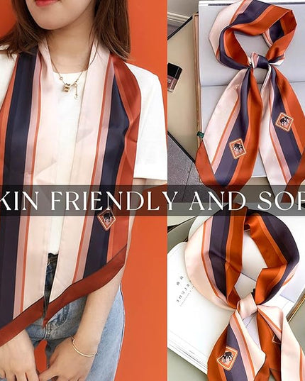 Dailyacc Hair Scarf for Women Fashion Silky Satin Headscarf Wrap Breathable Lightweight Neck Scarves For Handbag