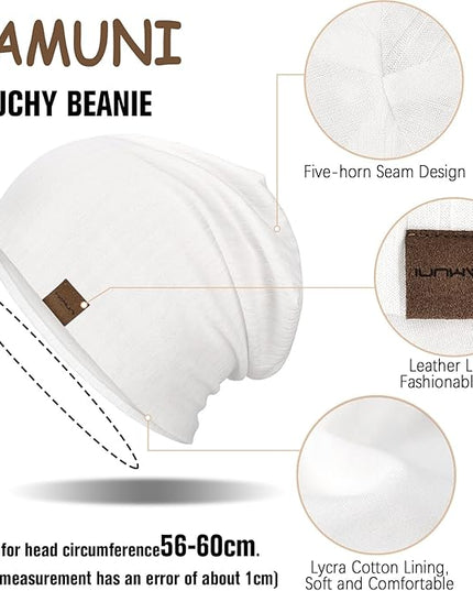 Slouchy Beanie for Men Women Soft Lightweight Running Beanie Hat Chemo Cap Skull Cap