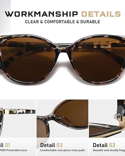 Trendy Cat Eye Sunglasses for Women Fashion Cateye UV400 Protection Glasses CL22017