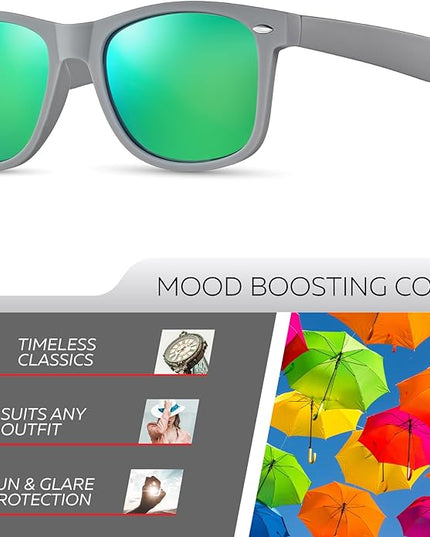 Retro Rewind Polarized Sunglasses for Men and Women - UV Protection Classic Sun Glasses