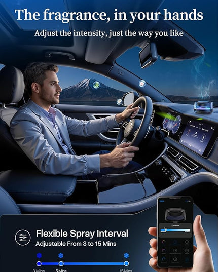 TORRAS Smart Car Air Fresheners, The First APP Control Car Freshener, Premium Scenic Fragrance, Auto ON/OFF, Cherry Blossom & White Musk, 2 Packs Lasts for 5 months, CF20 Pro Automotive Diffuser