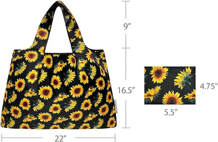 allydrew Large Foldable Tote Nylon Reusable Grocery Bags
