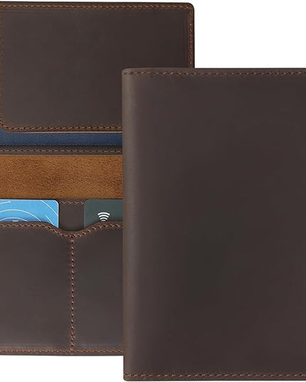 Jack&Chris Leather Passport Holder, Handmade Passport cover, Travel Wallet Cover Case for Men and Women, Leather Travel Documents Organizer Protector, JC107