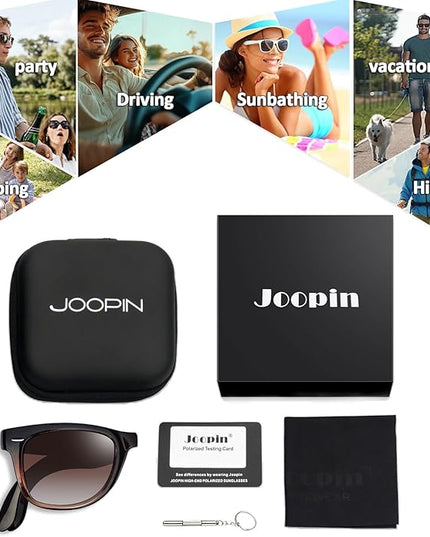 Joopin Square Sunglasses Polarized UV Protection Trendy Designer Sun Glasses Men Women