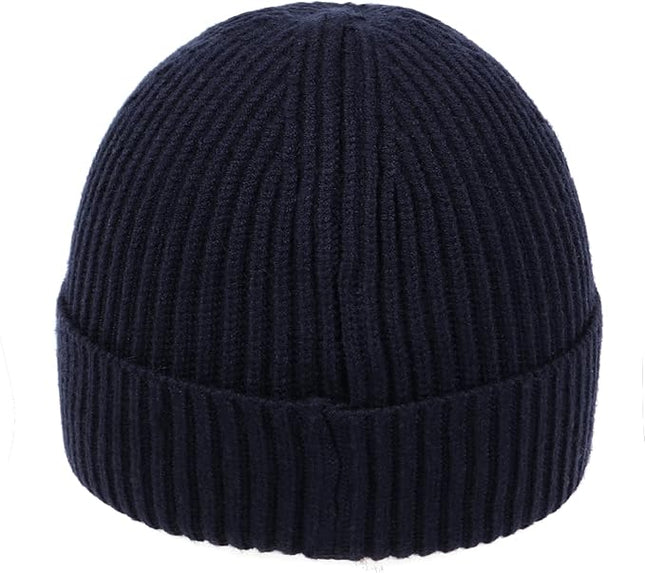 Zylioo Oversize Beanie Hats, XXL Big Size Ribbed Knit Cuffed Winter Hat for Cold Weather, Warm Skull Watch Cap
