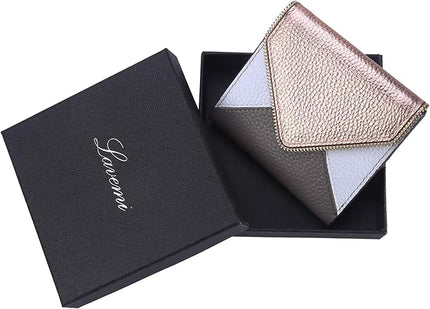 Lavemi Ultra Thin Small Compact Leather Womens Girls Wallets RFID Blocking Credit Card Holder for Women