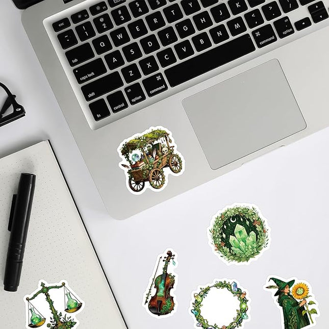 50Pcs Aesthetic Witch Stickers Pack, Graffiti Anime Stickers for Kindle, Water Bottles, Scrapbook, Laptop, Phone, Computer, Skateboard, Waterproof Vinyl Stickers