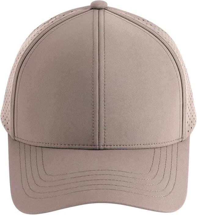 VOBOOM Men Quick Dry Baseball Cap Laser Cut Mesh Ball Curved Brim Snapback Hat