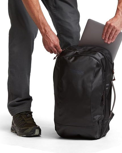 SITKA Drifter Travel Pack - Water Repellent Carry On Backpack Travel Size, Black