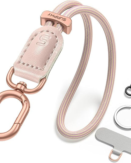 SURPHY Phone Wrist Strap, Keychain Wristlet, Phone Strap Charm with Tether Tab, Cellphone Lanyard Wrist, Key Chain for Women