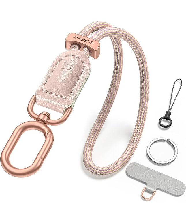 SURPHY Phone Wrist Strap, Keychain Wristlet, Phone Strap Charm with Tether Tab, Cellphone Lanyard Wrist, Key Chain for Women