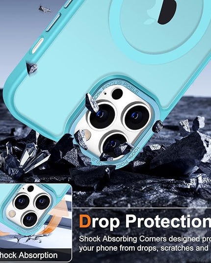 Hython Case for iPhone 13 Pro Max Case Magnetic Translucent Matte Phone Cases 6.7" [Compatible with MagSafe] Thin Slim Fit Shockproof Bumper Hard Protective Cover for Women Men Girls, Lake Blue
