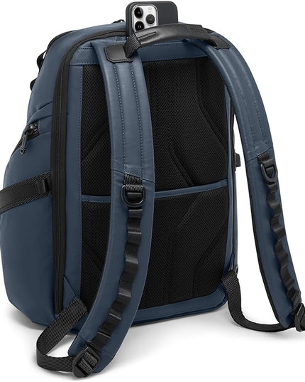 Tumi Mens Search Backpack Navy Coated Canvas One Size