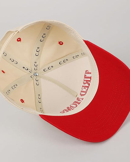 MIRMARU Two-Tone Vintage Canvas Trucker Hats for Men & Women, Adjustable Size Baseball Caps with Trendy Embroidered Design