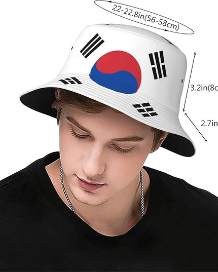 Funny Flag Bucket Hat for Men Women, Fisherman Hats Packable Fashion Sun Cap for Travel Outdoor Beach Boys Girls