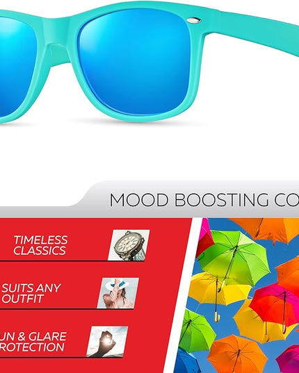 Retro Rewind Polarized Sunglasses for Men and Women - UV Protection Classic Sun Glasses