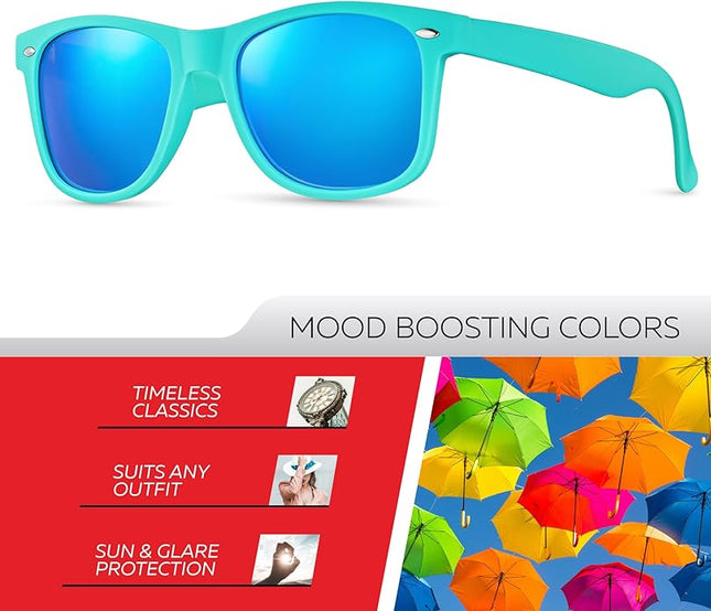 Retro Rewind Polarized Sunglasses for Men and Women - UV Protection Classic Sun Glasses