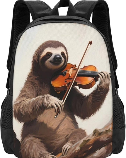 Sloth Sitting Tree Laptop Backpack Fits 15 Inch Laptop Travel Backpack Casual Daypack