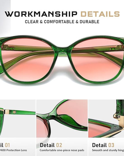 Trendy Cat Eye Sunglasses for Women Fashion Cateye UV400 Protection Glasses CL22017