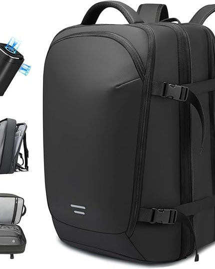 TANGCOLR Vacuum Travel Backpack with Pump for Men Women, 47L Expandable Vacpack Laptop Backpack Flight Approved with Vacuum Compression System