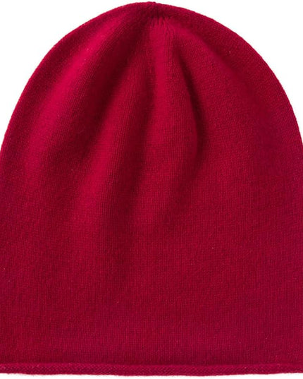 Villand 100% Cashmere Slouchy Beanie Hat for Women, Knitted Ladies Soft Warm Cashmere Skull Beanies Cap