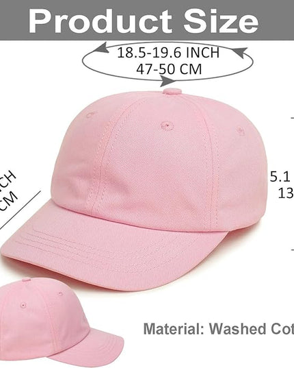 4 Pieces Toddler Baseball Hat Kid Baseball Cap Washed Cotton Adjustable Caps Hats for Boys Girls