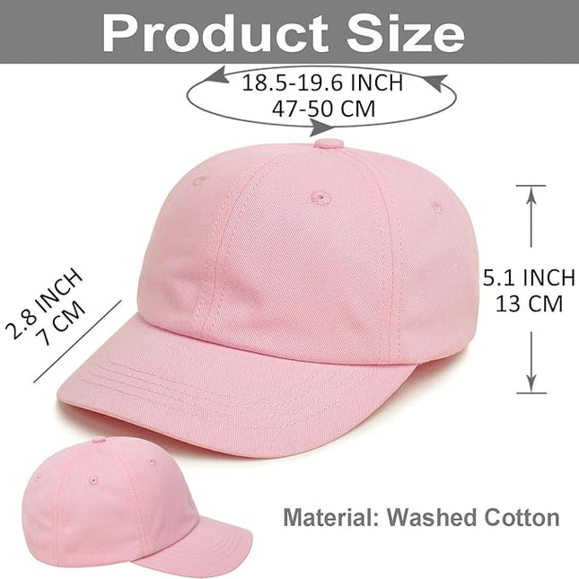4 Pieces Toddler Baseball Hat Kid Baseball Cap Washed Cotton Adjustable Caps Hats for Boys Girls