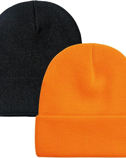 ZOORON 1&2 Pack Beanie for Men Women Slouchy Beanie Hats Winter Knit Caps Soft Ski Hat Unisex