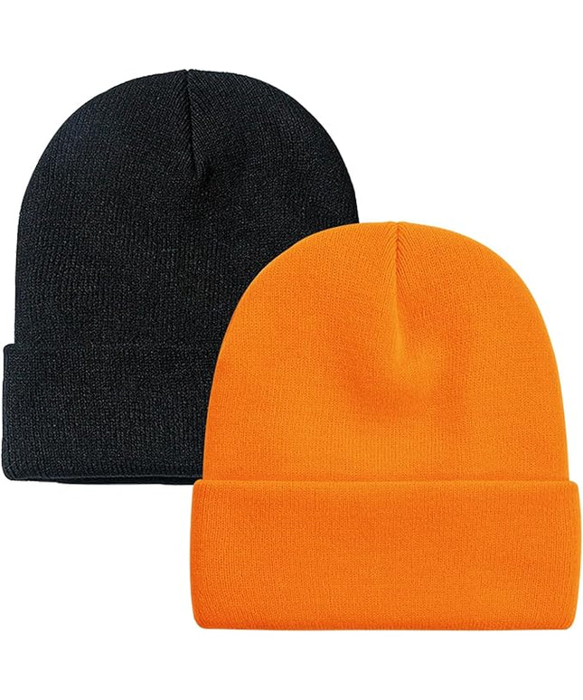 ZOORON 1&2 Pack Beanie for Men Women Slouchy Beanie Hats Winter Knit Caps Soft Ski Hat Unisex